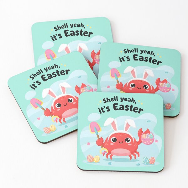 Item preview, Shell Yeah, It’s Easter – Cute Crab With Bunny Ears Easter Illustration designed and sold by Sea Gem.