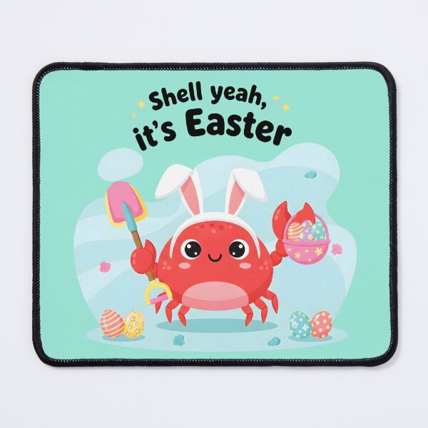 Item preview, Shell Yeah, It’s Easter – Cute Crab With Bunny Ears Easter Illustration designed and sold by Sea Gem.
