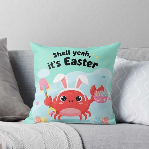 Item preview, Shell Yeah, It’s Easter – Cute Crab With Bunny Ears Easter Illustration designed and sold by Sea Gem.