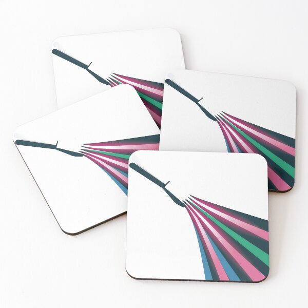 Item preview, Vibrant colorful stripes emerging from a sleek razor designed and sold by Creative88Art.