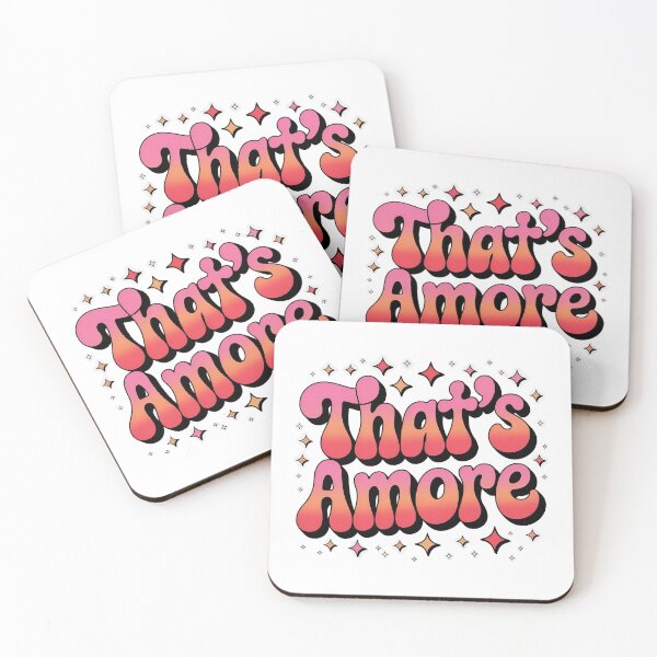 Item preview, That's Amore - Groovy Retro Italian Song Quote designed and sold by ItaloVibes.