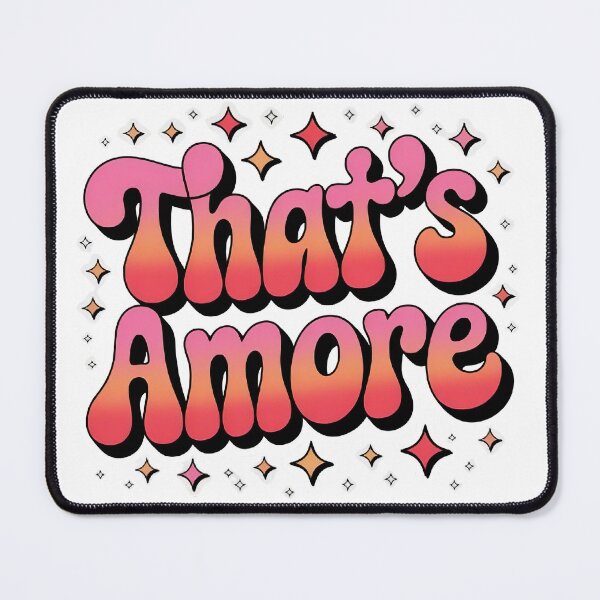 Item preview, That's Amore - Groovy Retro Italian Song Quote designed and sold by ItaloVibes.