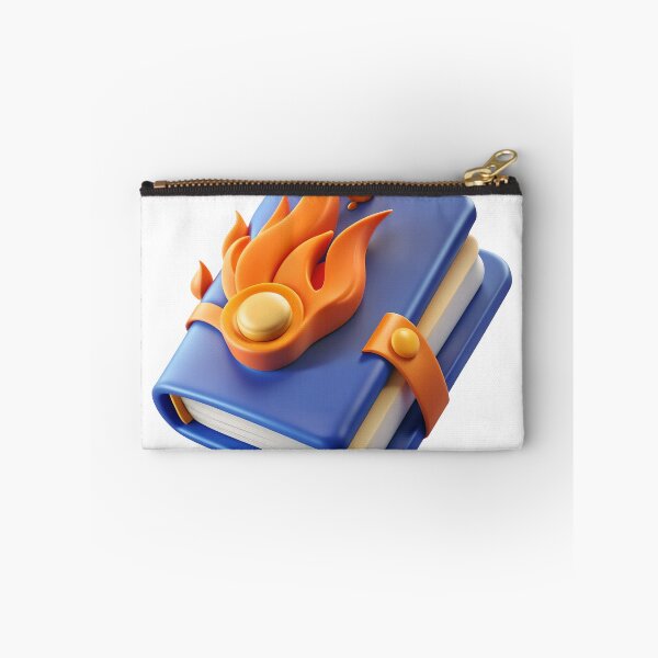 Item preview, Burning blue book with orange flames and ribbon bookmark designed and sold by Creative88Art.