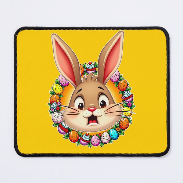 Item preview, Smiling Easter Bunny – Floral Frame designed and sold by Topoartispp.