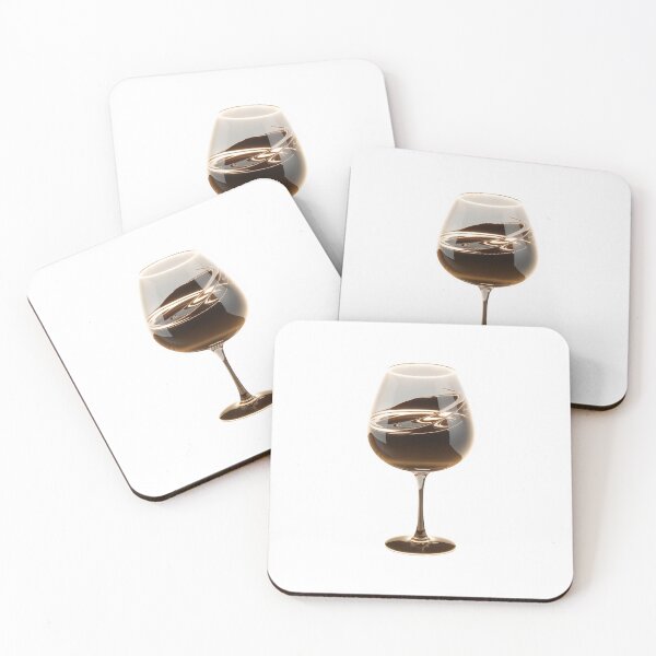 Item preview, Elegant wine glass filled with rich brown liquid designed and sold by Creative88Art.