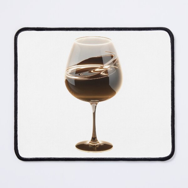 Item preview, Elegant wine glass filled with rich brown liquid designed and sold by Creative88Art.