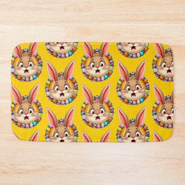 Item preview, Smiling Easter Bunny – Floral Frame designed and sold by Topoartispp.