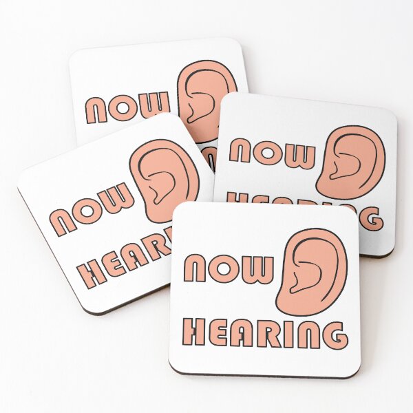 Item preview, Now Hearing – Funny Wordplay Ear Illustration (Now Hiring Pun) designed and sold by WordPlayStudio.