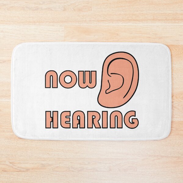 Item preview, Now Hearing – Funny Wordplay Ear Illustration (Now Hiring Pun) designed and sold by WordPlayStudio.