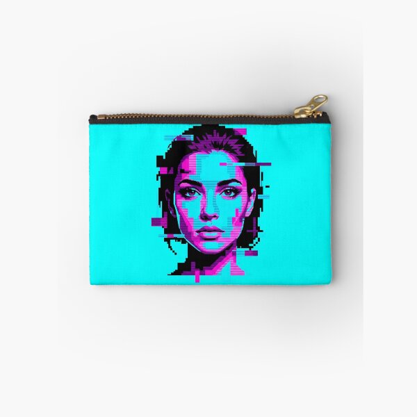Item preview, Cyberpunk Glitch Woman Portrait Synthwave 2026 designed and sold by MarCinu Art.