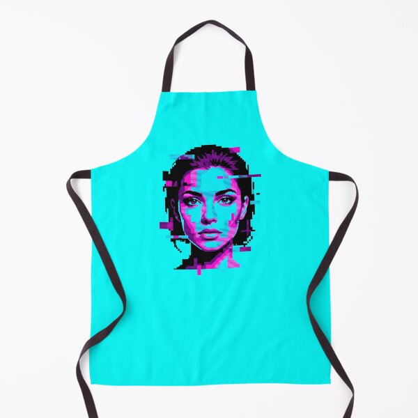 Item preview, Cyberpunk Glitch Woman Portrait Synthwave 2026 designed and sold by MarCinu Art.