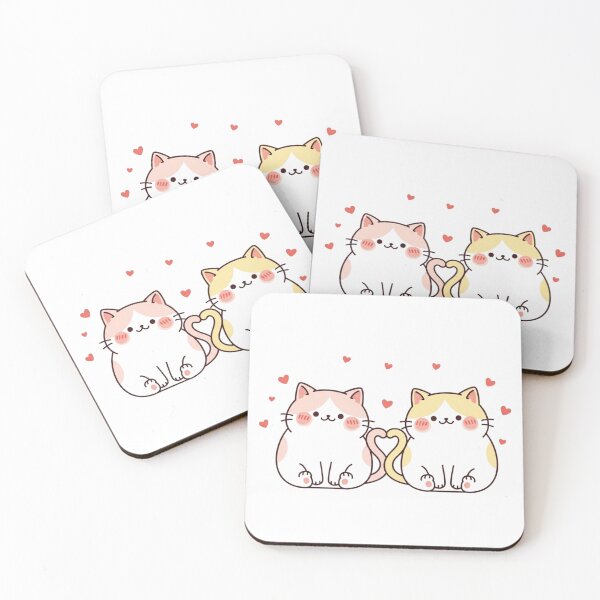 Item preview, Cute Valentine Cat Couple – Kawaii Love Design designed and sold by soletstudio.