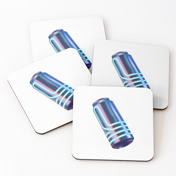 Item preview, Shining blue soda can with glowing neon lines designed and sold by Creative88Art.