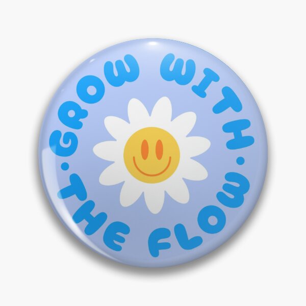 Item preview, grow with the flow, mindful easygoing patch designed and sold by midnight--star.