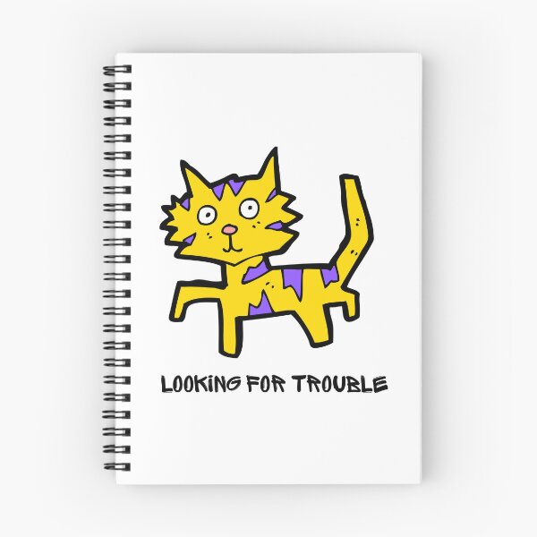 Item preview, Funny Looking For Trouble Chaos Yellow Cat designed and sold by ChathuStrokes.