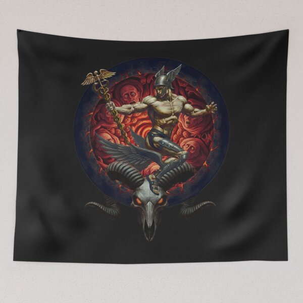 Item preview, Hermes Psychopomp Dark Mythology Caduceus designed and sold by Clark A Bennett.