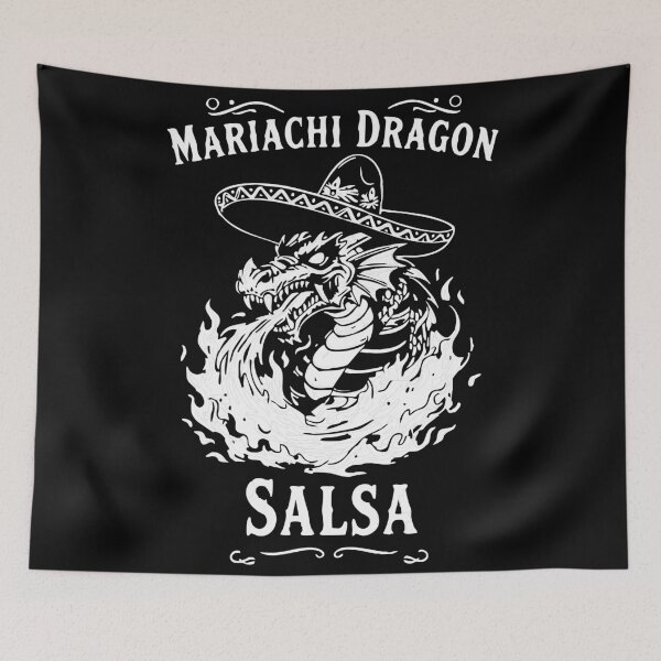 Item preview, Mariachi Dragon Salsa (white) designed and sold by JoseloRochaArt.