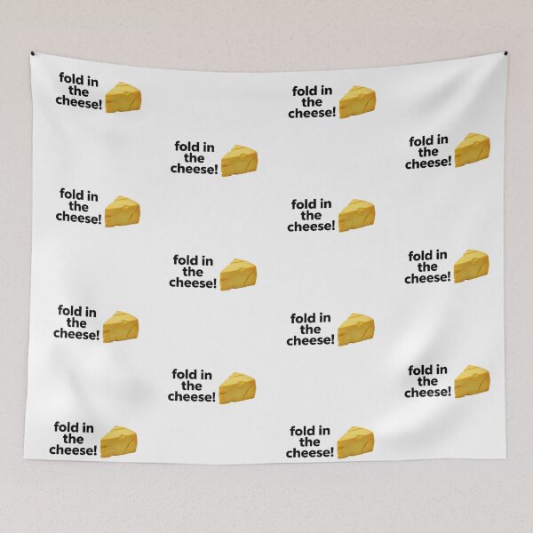 Item preview, Fold In the Cheese!  Funny Cooking Quote Design with Yellow Cheese Illustration designed and sold by Ditstyle.