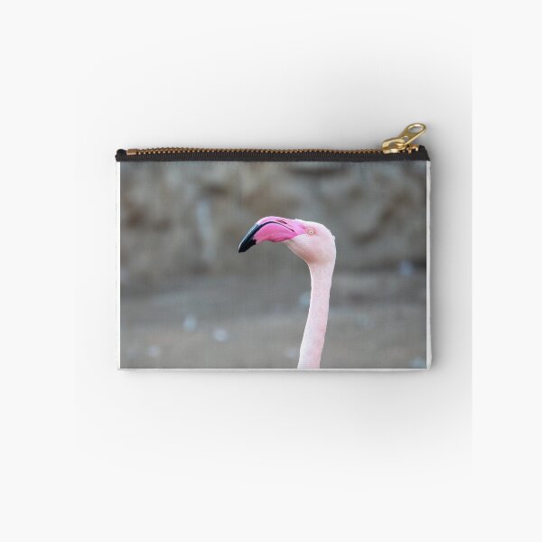 Item preview, Elegant flamingo portrait with long curved neck and bright pink beak, isolated against a soft blurred background. Minimalist wildlife image with copy space designed and sold by Alenus.
