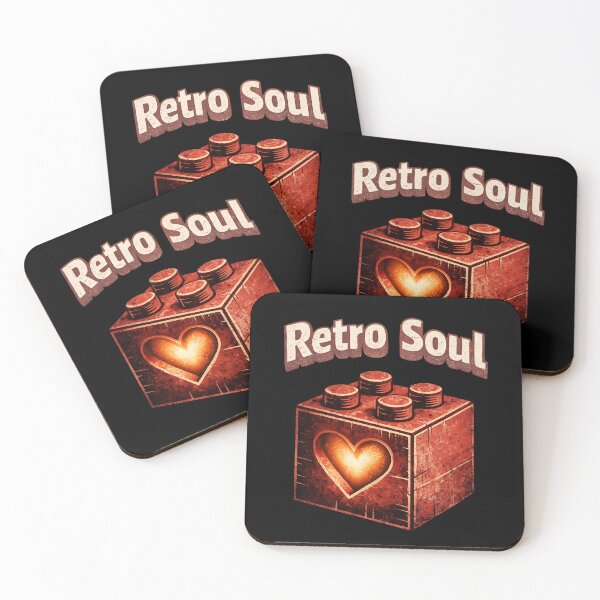 Item preview, Retro Soul – Vintage Heart Brick designed and sold by SidTastic .