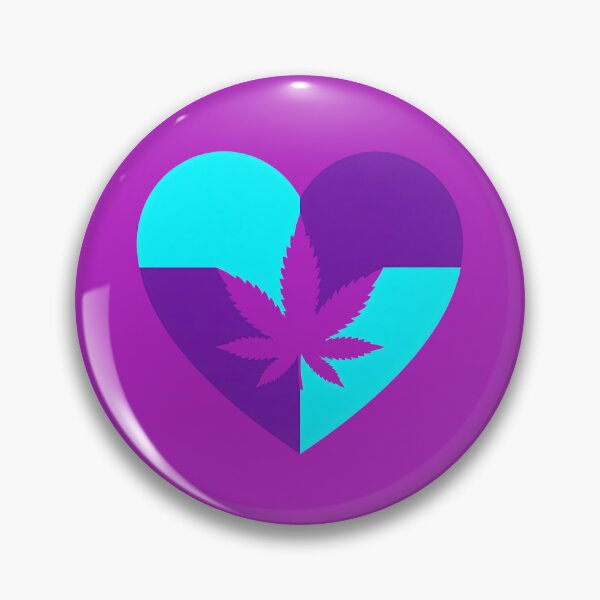 Item preview, Vaporwave Cannabis Geometric Heart Leaf Aesthetic designed and sold by MarCinu Art.