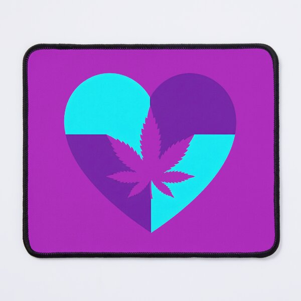 Item preview, Vaporwave Cannabis Geometric Heart Leaf Aesthetic designed and sold by MarCinu Art.