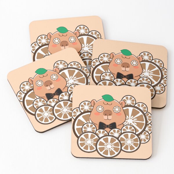 Artikelvorschau, Zen Kawaii Capybara Spa Day mit Zitrusfrüchten entworfen und verkauft von Kanniax.