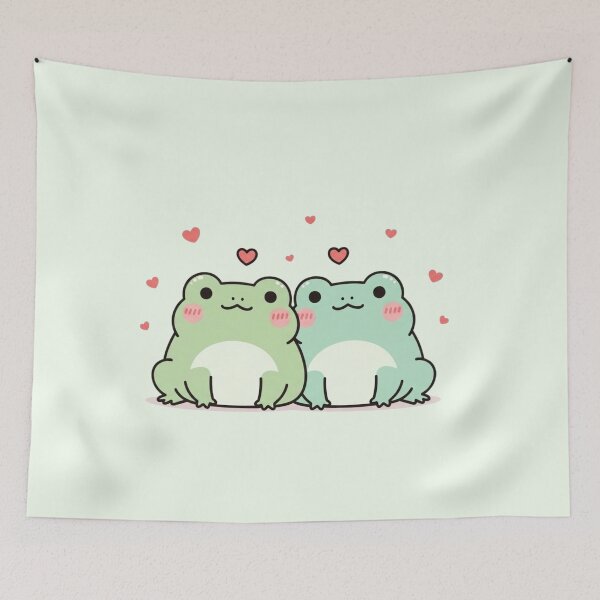 Item preview, Kawaii Frog Couple in Love – Cute Valentine’s Day Design designed and sold by soletstudio.