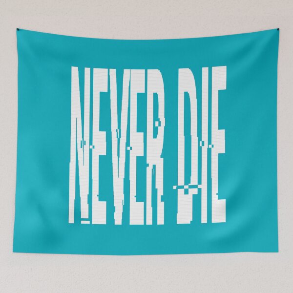 Item preview, Never Die Glitch Cyberpunk Streetwear 2026 designed and sold by MarCinu Art.