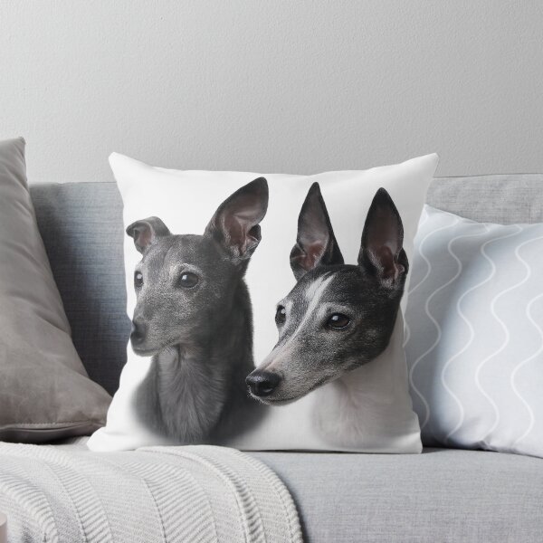 Item preview, Two black & white whippet heads designed and sold by McSilkens.