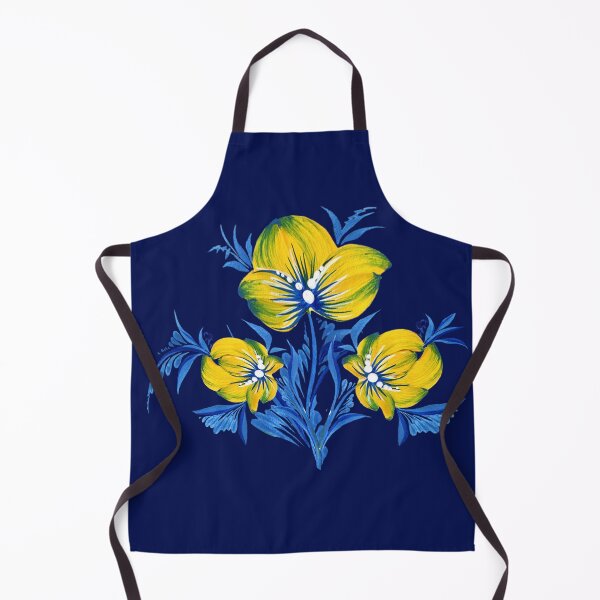 Item preview, Bouquet of blue and yellow flowers, Ukraine art, Petrykivka style, author's drawing designed and sold by Sunflower-7.