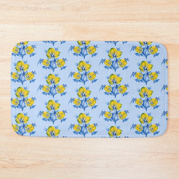 Item preview, Bouquet of blue and yellow flowers, Ukraine art, Petrykivka style, author's drawing designed and sold by Sunflower-7.