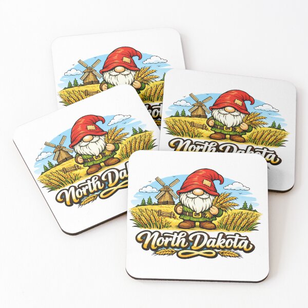Item preview, North Dakota Gnome in Golden Fields with Windmill designed and sold by Moriarty's Digital Visions.
