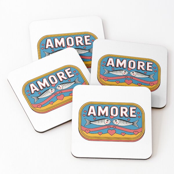 Item preview, Amore Sardines - Retro Tinned Fish Aesthetic designed and sold by ItaloVibes.