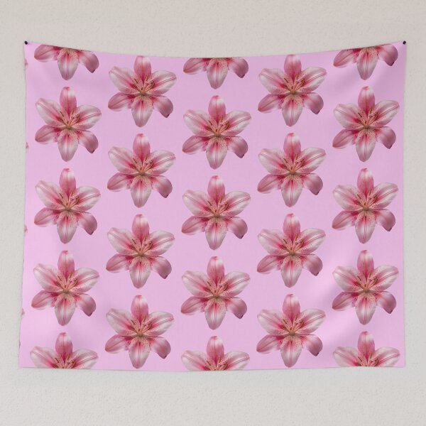 Item preview, pink lily flower sticker designed and sold by inainart.