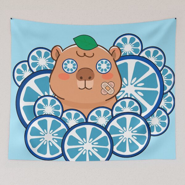 Item preview, Blue Zen Capybara Spa Day with Bandage designed and sold by Kanniax.