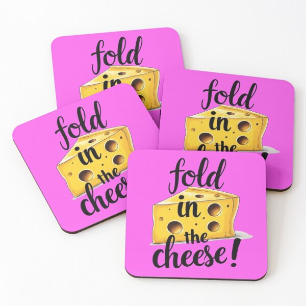 Item preview, Fold In the Cheese!  Funny Cooking Quote Design with Yellow Cheese Illustration designed and sold by Ditstyle.
