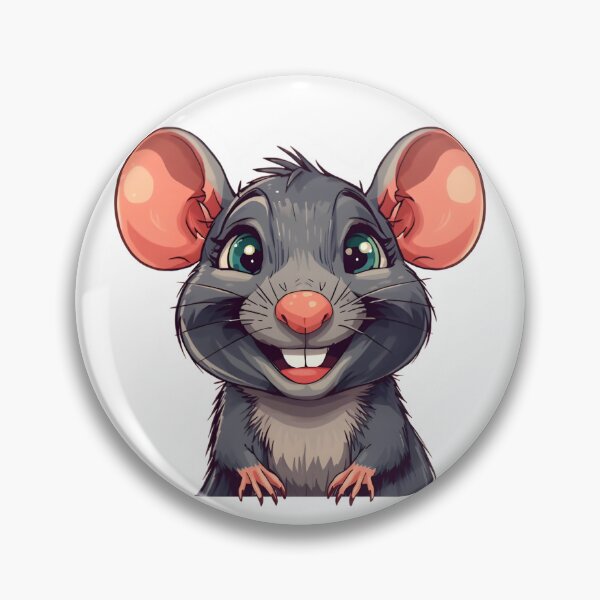 Item preview, Cute Blue Rat Cartoon Sticker designed and sold by Teewave-Ashish.