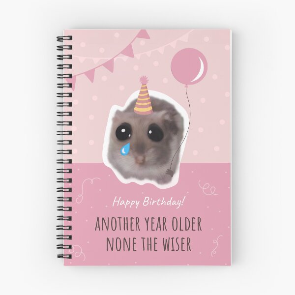 Artikelvorschau, Herzlichen Glückwunsch zum Geburtstag! Wieder ein Jahr älter, aber nicht klüger, mit einem lustigen, traurigen Hamster entworfen und verkauft von GosiaArtGarden.