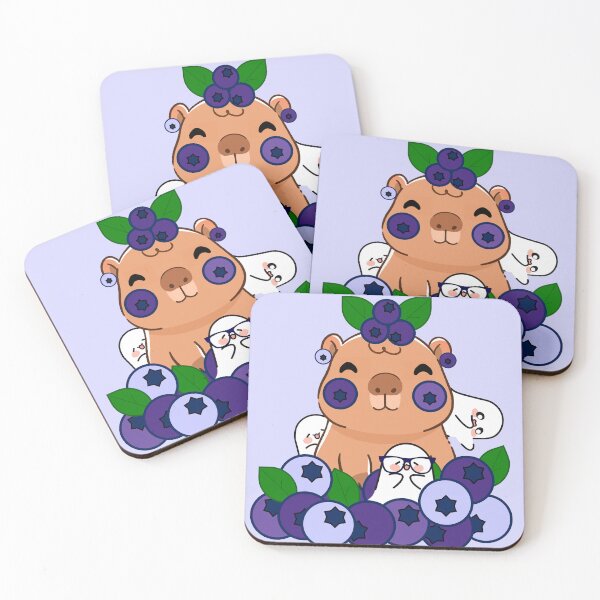 Item preview, Kawaii Blueberry Capybara and Little Spirits designed and sold by Kanniax.
