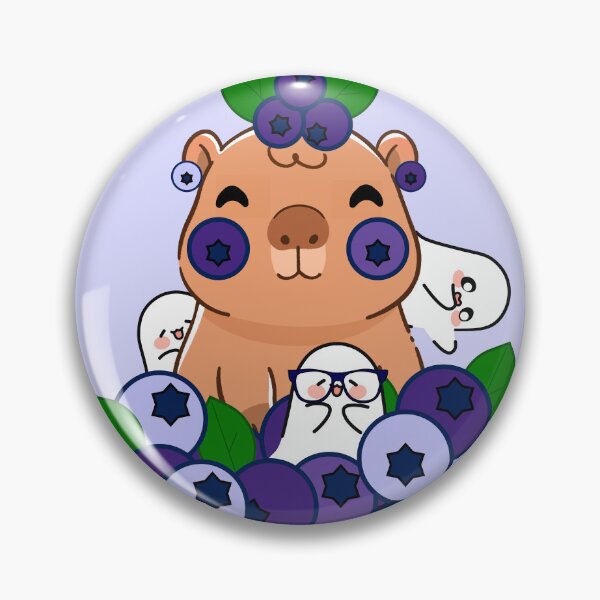 Item preview, Kawaii Blueberry Capybara and Little Spirits designed and sold by Kanniax.