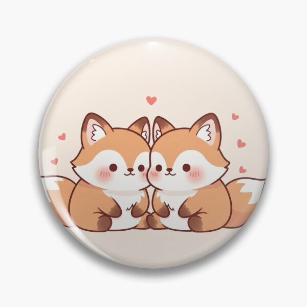 Item preview, Kissing Fox Couple – Cute Kawaii Valentine’s Day Illustration designed and sold by soletstudio.