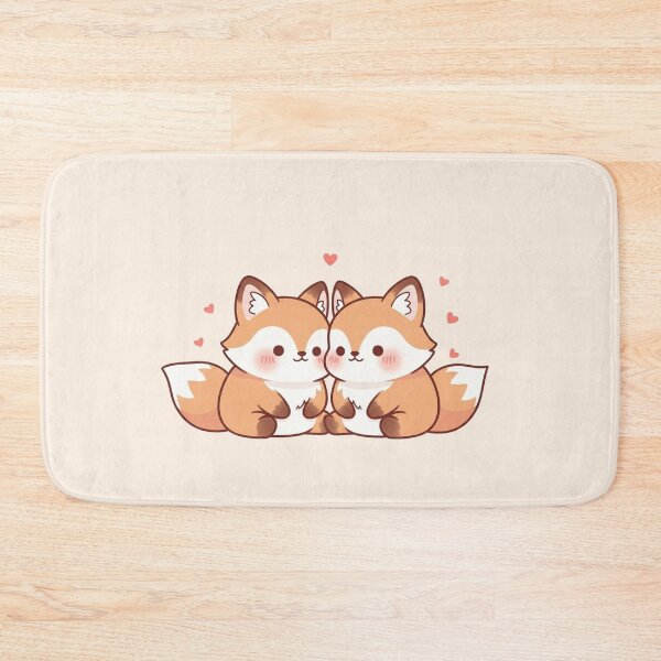 Item preview, Kissing Fox Couple – Cute Kawaii Valentine’s Day Illustration designed and sold by soletstudio.