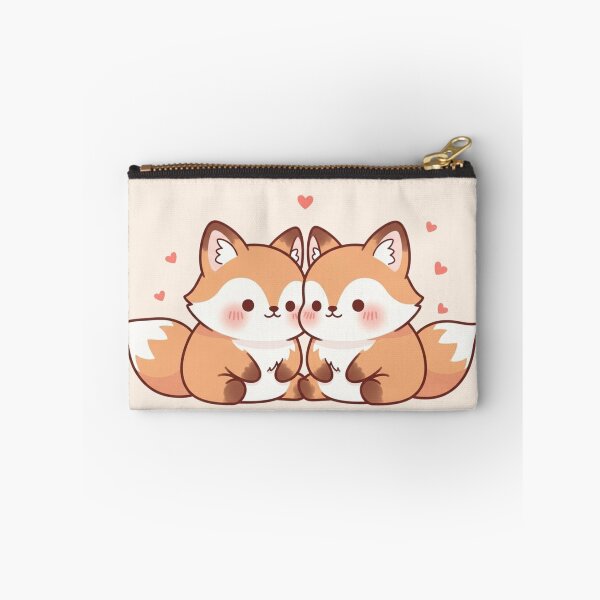 Item preview, Kissing Fox Couple – Cute Kawaii Valentine’s Day Illustration designed and sold by soletstudio.