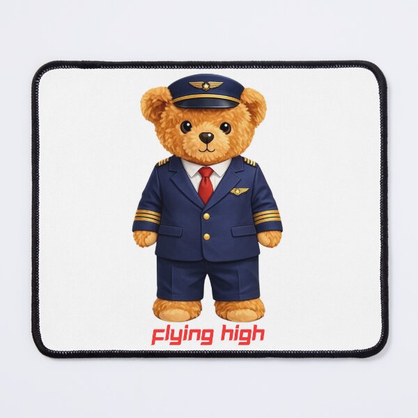 Item preview, Cute Airline Pilot Teddy Bear Captain in Uniform - Aviation Gift designed and sold by CuteBear87.