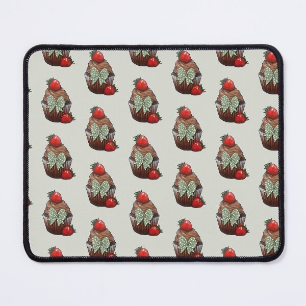 Item preview, Chocolate CUPCAKE and Strawberries, Polka Dot Bow designed and sold by JoyfulWhimsy.