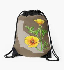 Staatsblume - Kalifornischer Mohn Rucksackbeutel