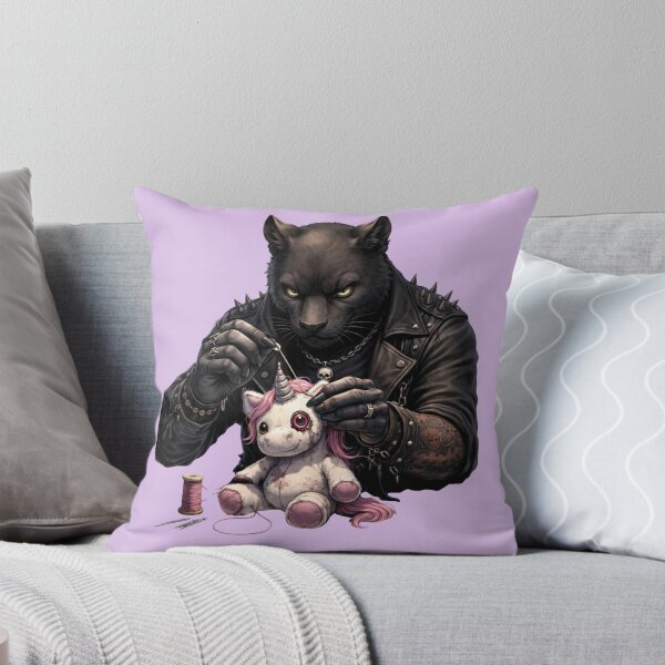 Item preview, Dark Panther Sewing a Unicorn Plush designed and sold by Vellaro.