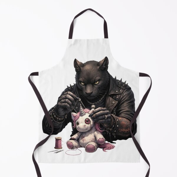 Item preview, Dark Panther Sewing a Unicorn Plush designed and sold by Vellaro.