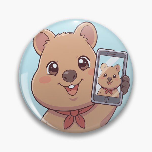 Item preview, Quokka Selfie Cartoon Cute Australian Marsupial designed and sold by AntiqueImages.